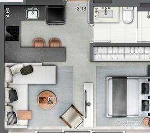 Confortevole e luminoso bilocale a castellanza