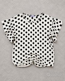 Motivi Blusa Donna Pois Bianco Nero XS