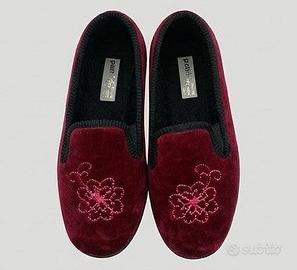 Pantofole velluto bordeaux Patrizia Azzi - Tg 36 -