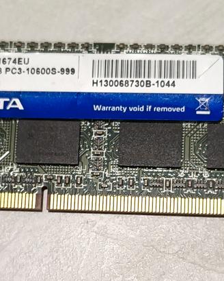 ram sodimm ddr3 2gb pc3-10600 adata
