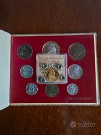 100 LIRE ORO PIO XII SERIE 1958 CERTIFICATA FDC