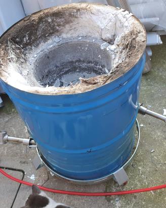 Forno per fusione gas 250 kg rame