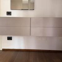 Mobile sospeso laccato opaco tortora 128,5 cm