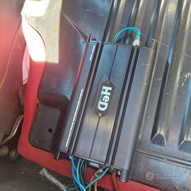 Amplificatore 4 canali + subwoofer per auto