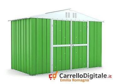 Box giardino lamiera zincata 327x155 verde chiaro