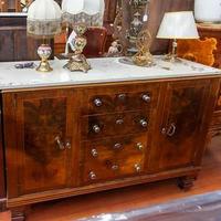 Cassettone In Noce Con Piano In Marmo – 24951