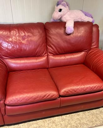 Divano letto in pelle