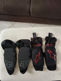 Ginocchiere Fox Tg L e Gomitiere Alpinestars Tg M 