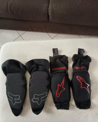 Ginocchiere Fox Tg L e Gomitiere Alpinestars Tg M 