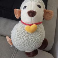 Peluche pecorella THUN con cuore giallo 