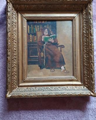 Quadro antico fine ottocento firma non leggibile