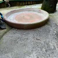 Ciotola con sottovaso in terracotta rotondo