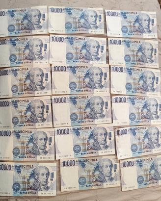lotto banconote 10.000 lire