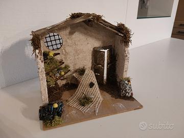 Bottega del pescivendolo per presepe 10cm