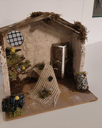 Bottega del pescivendolo per presepe 10cm