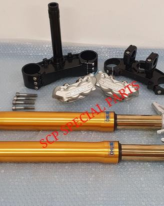 DUCATI MONSTER AVANTRENO OHLINS PIASTRE RICAVATE