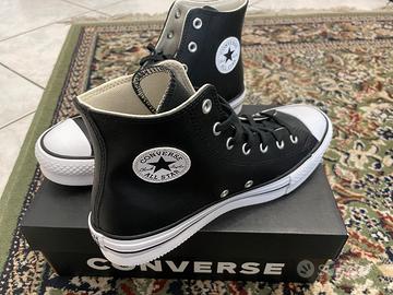 Converse platform all leather black