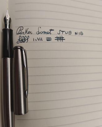Parker Sonnet pennino stub penna stilografica