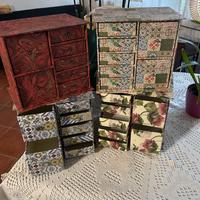 cassettiere fatte a mano in cartone