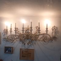 Applique Vintage Lampadario epoca in ferro battuto