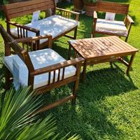 Set Relax Giardino Acacia Massello NUOVI SCATOLA 