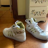 Adidas bianche e oro