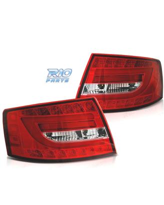 FANALI AUDI A6 4F 04-08 ROSSO BIANCO LED