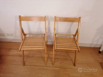 sedie pieghevoli in legno