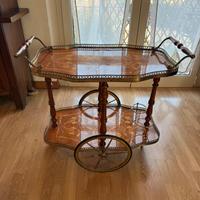 Carrello bar vintage stile Hollywood Regency