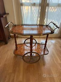 Carrello bar vintage stile Hollywood Regency