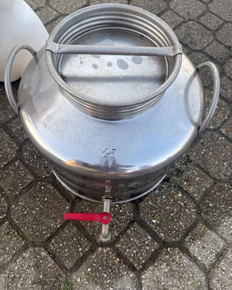 Fusto inox 25L con rubinetto