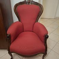 Poltrona Vintage Singola Stile Luigi Filippo