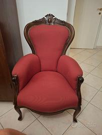 Poltrona Vintage Singola Stile Luigi Filippo