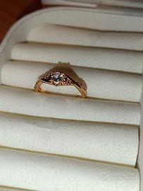 anello in rame placcato oro 18k