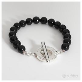 Bracciale Tiffany & Co a palline in onice nero