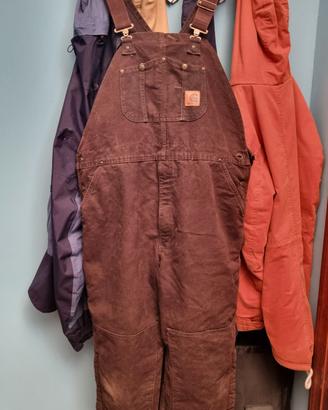 Salopette Carhartt XL (W44/L30) marrone scuro