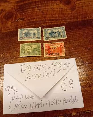 Turchia francobolli epoca lontana 