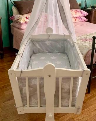 Culla Little star con baldacchino+accessori
