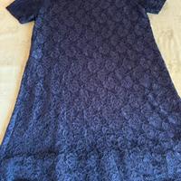 Abito blu in pizzo hand made