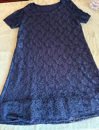 Abito blu in pizzo hand made