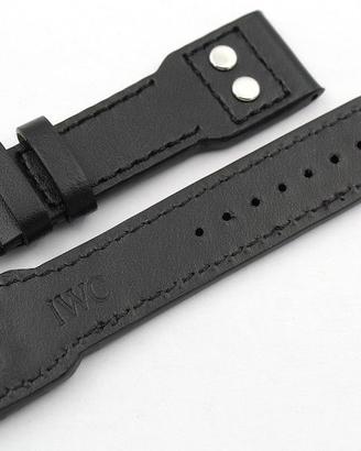 Cinturino IWC Pilot Cuoio Nero 22mm Sportivo