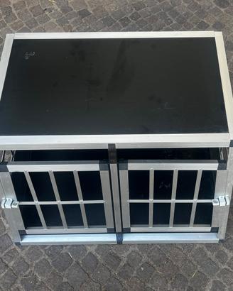 Kennel doppio in acciaio per cani