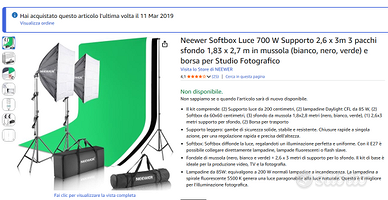 Neewer Softbox Luce 700 W e sfondi