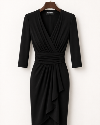 Love Moschino Abito Donna Nero Cashmere Lana IT 40