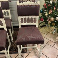 Sedie antiquariato in legno tappezzate