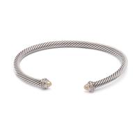 Bracciale rigido David Yourman in argento e oro