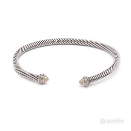 Bracciale rigido David Yourman in argento e oro