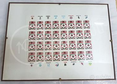 Francobolli Milan da collezione con cornice
