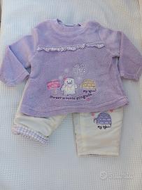 Maglione più pantaloni imbottiti 74cm