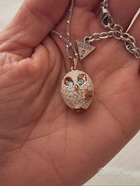Collana Vintage Guess con ciondolo a forma di Gufe